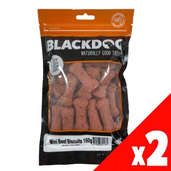 Mini Beef Biscuits 150g Dog Food Treat Blackdog High Protein Meat Liver Kidney PK2