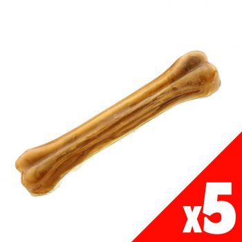 K9 Homes Pressed Rawhide Bone 8 Inch Dog Treat PK5