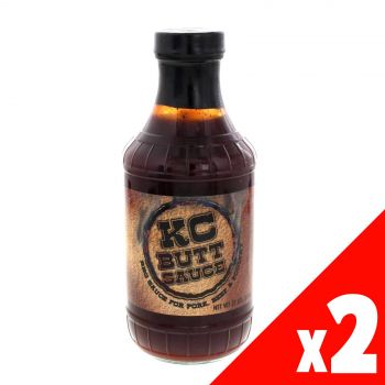 KC Butt Bottle 21oz BBQ Barbecue Sauce Pork Beef Poultry Cooking Smoke Barbecue PK2