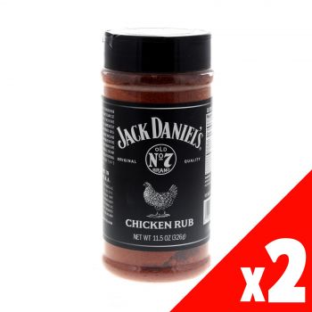 Jack Daniels BBQ Rub - Chicken 11.5oz Premium Gluten Free Barbecue Made In USA PK2