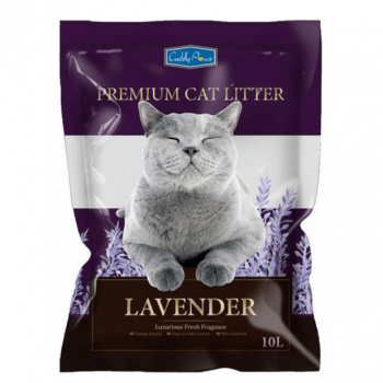 Cuddly Paws Bentonite Cat Litter Lavender 10Ltr