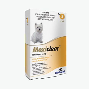 Moxiclear Pest Treatment for Small Dogs 4 -10kg 6 Pack