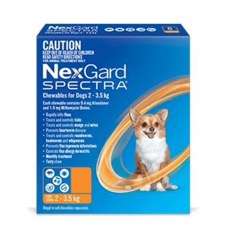 Nexgard Spectra Parasite Treatment For Dogs 2 - 3.5kg 3 Pack