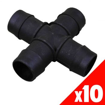 CROSS 25mm Barbed Poly BAG of 10 HRC10 Garden Water Irrigation Hydroponic