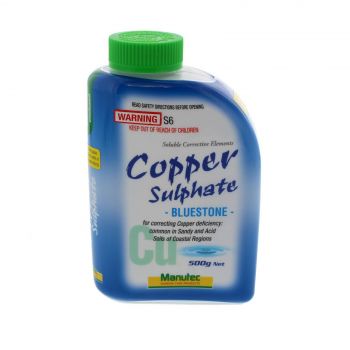 Copper Sulphate Bluestone Soluble Corrects Copper Deficiences Manutec 500g