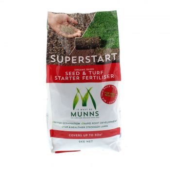 Superstart Lawn Fertiliser Better Germination Munns 5kg Covers up to 50 sqm