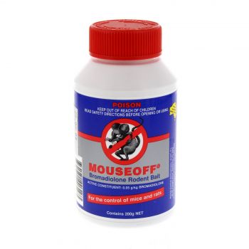 Mouseoff Bromadiolone Rodent Bait 200g Bromadiolone 0.05g/kg Kills Rats Mice