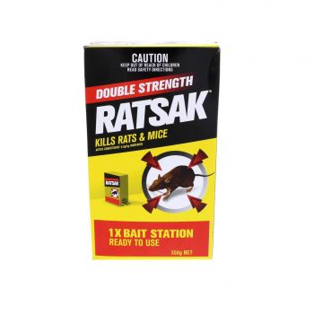 Ratsak Double Strength Rat Mouse Pellets Bait Station Warfarin Yates 350g