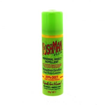 Bushman Plus Aerosol 20% DEET 50g 7 Hour Protection Super Strong Spray Can