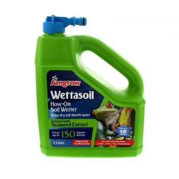 Wettasoil Hose On Soil Wetter Weed Seaweed Extract Covers up to 150m2 2L Amgrow