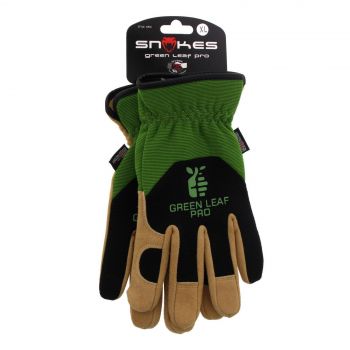 Gardeners Green Leaf Pro XLarge High Quality Deer Skin Palm Gloves Nylon Lycra