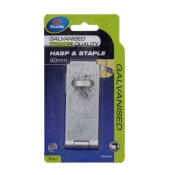 Hasp &amp; Staple Lock Galvanized 90mm Zenith Fitting Fixture Long Lasting