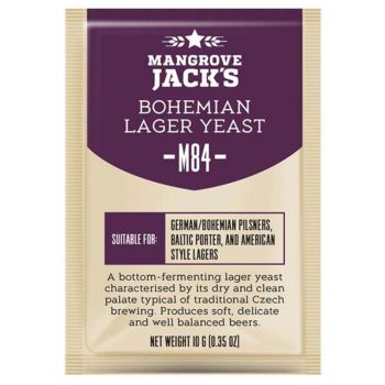 Mangrove Jacks M84 Bohemian Lager Yeast 10g Home Brew