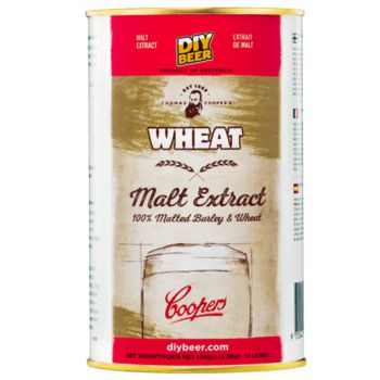 Thomas Coopers Malt Extract Wheat Home Brew Beer Malted Wheat Pale Soft Mouth