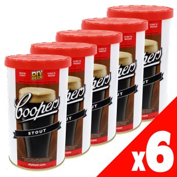 6 x Coopers Original Series Stout Ingredient Cans Home Brew
