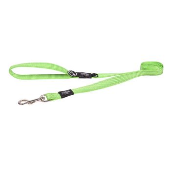 Rogz Utility Fanbelt Fixed Dog Lead For Large Dogs Lime Reflective Safety Lead