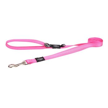 Rogz Utility Fanbelt Fixed Dog Lead For Large Dogs Pink Reflective Safety Lead