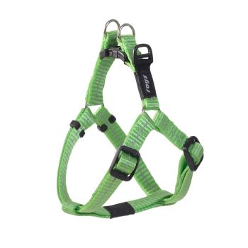 Rogz Nitelife Step-In Dog Harness For Small Dogs Lime Reflective Safety Nylon