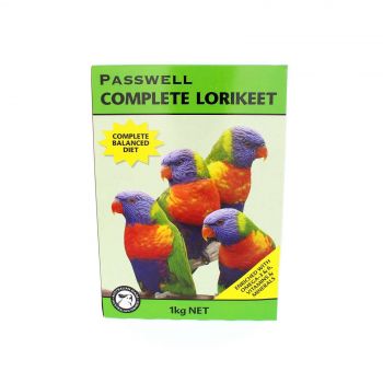 Passwell Complete Lorikeet Food Bird Aviary 1kg Lorikeets Lories Nutrition Feed