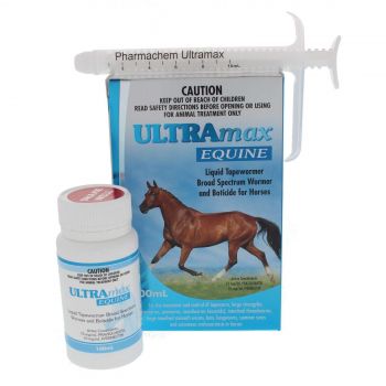 Ultramax Liquid Wormer Horse Equine 100ml Health Tapeworm Boticide Supplement