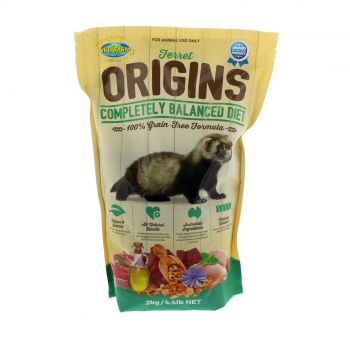Vetafarm Ferret Origins Grain Free Complete Diet Pet Food 2kg Premium Quality