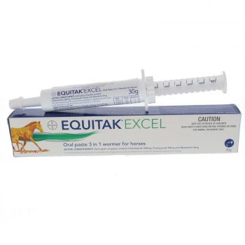 Equitak Excel Wormer Paste Horse Equine 30g Health Abamectin Oxfendazole Worm