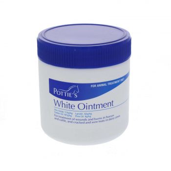 Potties White Ointment Wound and Burn Treatment Horse Equine 350g