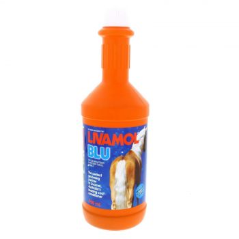 Livamol Blu Colour Brightener and Whitener IAHP Horse Equine 750ml