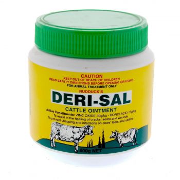Deri Sal Cattle Ointment Heal Cracks Derisal Wounds Prevent Chapping Teats 500g