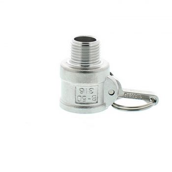 Camlock STAINLESS STEEL 316 15mm (1/2&quot;) Type B Female Coupler x Male BSP