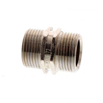 Hex Nipple Chrome Plated Brass Fitting 3/4 Inch Plumbing Water Irrigation