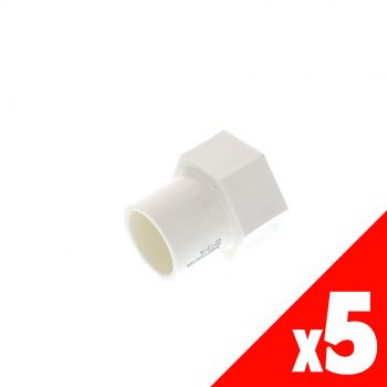 Vinidex Faucet Take Off Adaptor PVC 25mm Cat 3 34200 Pressure Pipe Fitting EACH PK5