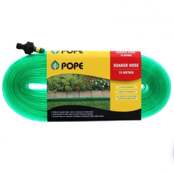 Garden Soaker Hose 15m Fitted UV Treated Pope Tap Ready Fitted Paths Beds