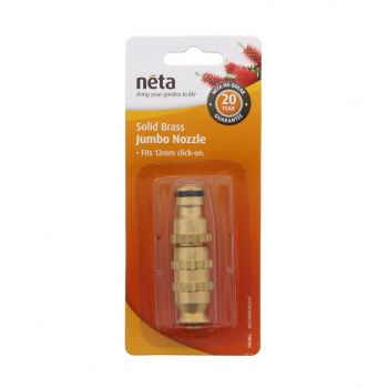 Neta Brass Adjustable Hose Nozzle 12mm Click On Hose Garden Fitting Water