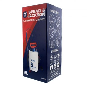 Pressure Spray 5L Durable PE Bottle Pressure Release Valve Spear & Jackson
