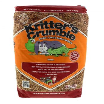 Bedding Fine Reptile & Small Animal Kritters Crumble Substrate All Natural 20L
