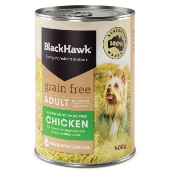 BLACK HAWK Adult Chicken Dog Food Can 400g