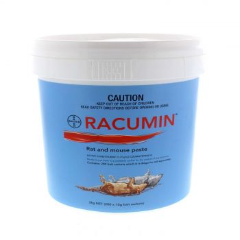 Racumin Rat and Mouse Paste Bait 200 Sachets Coumatetralyl Bayer 2kg