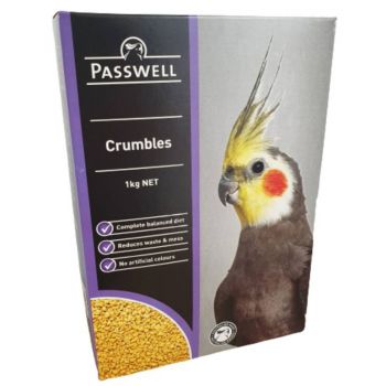 Passwell Crumbles 1kg Low Fat Balanced Diet Vitamin and Mineral Enriched
