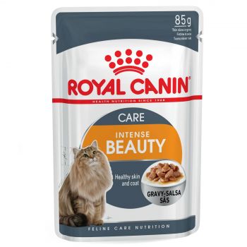 Royal Canin Feline Intense Beauty Gravy 85g Single Pouch Cat Food Wet In Gravy Premium Feed