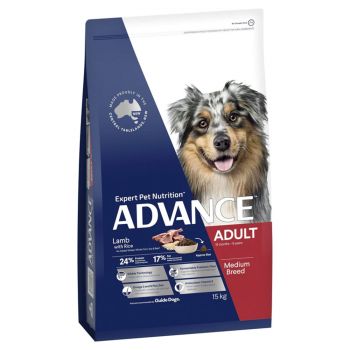 Advance Dog Food Adult Lamb & Rice Total Wellbeing 15kg Premium Pet Nutrition