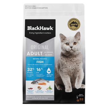 Cat Food Black Hawk Holistic Cat Seafood & Rice 1.5kg Premium Dry Food Health