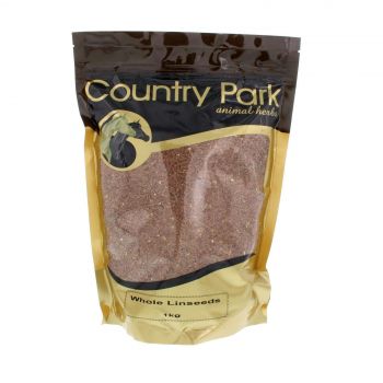 Whole Linseeds Flaxseeds High Omega 3 Country Park Horse Equine 1kg Supplement