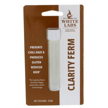 Clarity Ferm 10ml Prevents Chill Haze Produces Gluten Reduced Beer White Labs