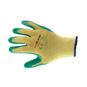 Green Grippa Gloves Medium Pair Latex Ergonomic Polyester Cotton Durable Tough