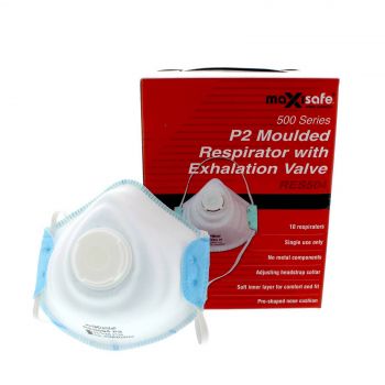 P2 Respirator With Valve 10 Pack Safety Moulded Wide Variety Faces Safe Breath