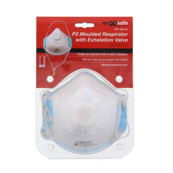Maxisafe P2 Respirator With Valve 3 Pack Disposable Dust Mask Safety AU Standard