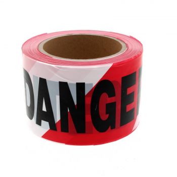 Danger Do Not Enter Safety Tape 75mm x 100m Non Adhesive Polyethylene Tough