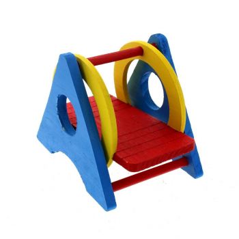 Mouse Playhouse Crazy Swing Wood 12.5 x 8.5 x 11.5cm Pet One