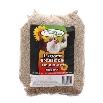 Layer Pellets 5kg From Point of Lay Bird Food Green Valley